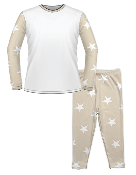 Star Negative Contrast Pyjama Set - Baby Clothes Direct