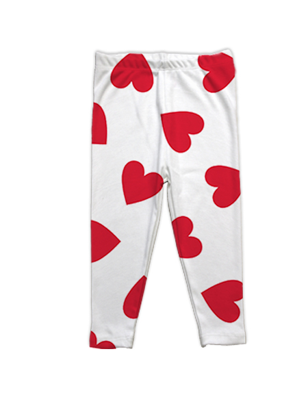 Red Eng Heart Trousers